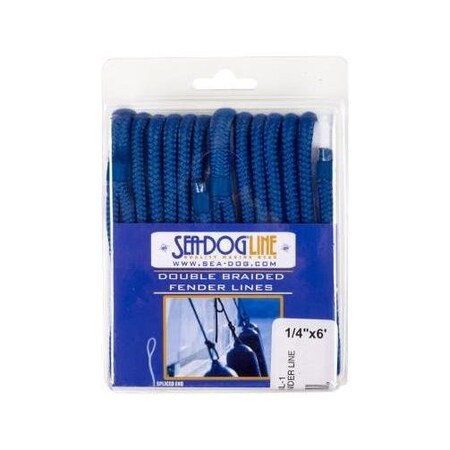 Sea-Dog 2 Braid Fender Line 14 X6'  SeaDog Line 302106006NV-1